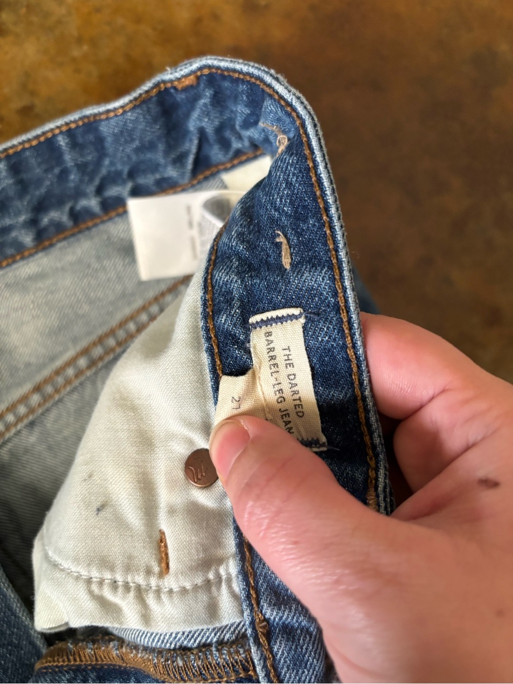 Madewell Medium Blue Denim Jeans with Button Fly - Picture 3 of 4